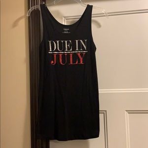 Black maternity tank top